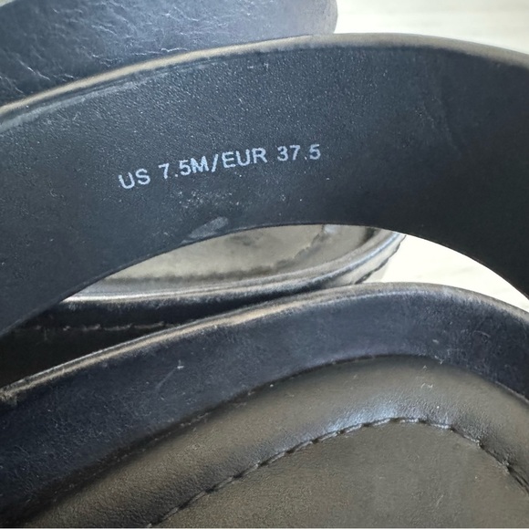 VINCE Idalia Black Leather Chunky Platform Wedge Sandals - Picture 4 of 9